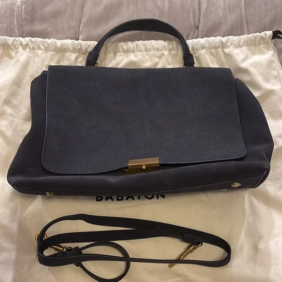Aritzia Babaton dark Periwinkle purse with removable strap - Picture 3 of 11